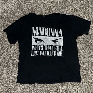 Forever 21 Madonna Cut Out Graphic Tee